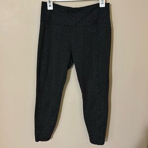 Athleta Delancey textured grey black leggings size M